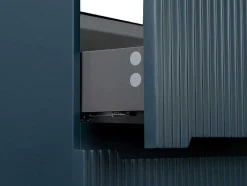 Móvel Suspenso De Casa De Banho Com Lavatório Embutido Listra Azul 80 Cm - Pavani