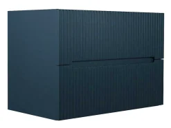 Móvel Suspenso De Casa De Banho Com Lavatório Embutido Listra Azul 80 Cm - Pavani