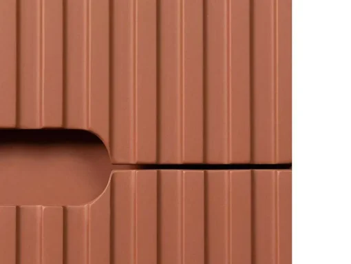 Móvel Suspenso Para Colocar Sob O Lavatório Estriado Terracota 80 Cm - Pavani