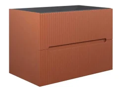 Móvel Suspenso Para Colocar Sob O Lavatório Estriado Terracota 80 Cm - Pavani