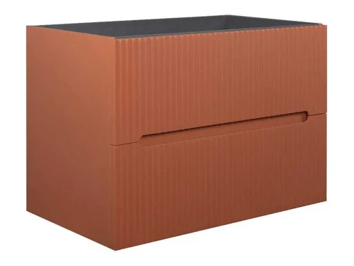 Móvel Suspenso Para Colocar Sob O Lavatório Estriado Terracota 80 Cm - Pavani