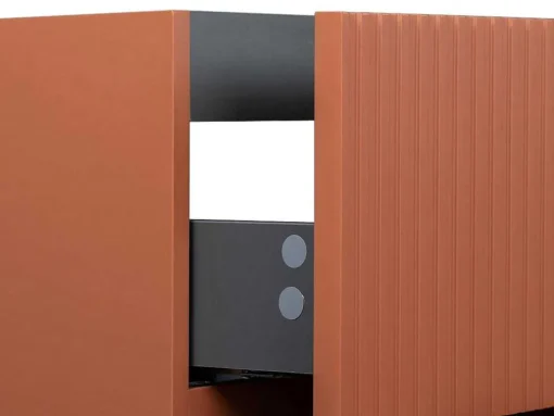 Móvel Suspenso Para Colocar Sob O Lavatório Estriado Terracota 80 Cm - Pavani