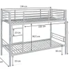 Oferta: Beliche Duplo Metal 90X190 Cm + 2 Colchões