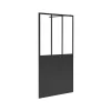 Painel De Duche A Italiana Preto Mate Estilo Atelier 120 X 200 Cm - Urbanik