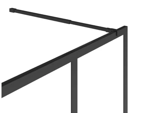 Painel De Duche A Italiana Preto Mate Estilo Atelier 120 X 200 Cm - Urbanik