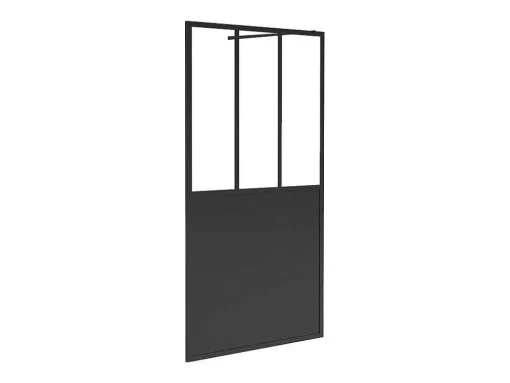 Painel De Duche Estilo Italiano Preto Fosco Estilo Atelier 100X200 Cm - Urbanik