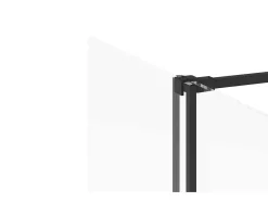Painel De Duche Estilo Italiano Com Porta De Correr Em Metal Preto Mate Estilo Industrial 120 X 200 Cm - Yorem