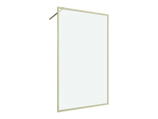 Painel De Duche Estilo Italiano 120X200 Cm Dourado Vidro Temperado - Amberi