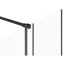 Painel De Duche Estilo Italiano Com Porta De Correr Em Metal Preto Mate Estilo Industrial 120 X 200 Cm - Yorem