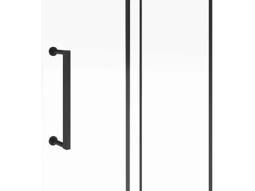 Painel De Duche Estilo Italiano Com Porta De Correr Em Metal Preto Mate Estilo Industrial 120 X 200 Cm - Yorem