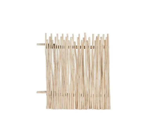 Painel De Vedacao Em Madeira De Teca C100 X A120 Cm Cor Natural Clara - Edana