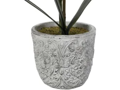 Planta Artificial Orquidea Com Vaso Em Cimento A.60 Branco - Flora