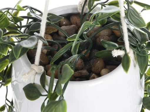 Planta Artificial Pendente Com Vaso Em Ceramica A.70 X L.20 Cm Verde - Bahiana