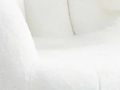 Poltrona Giratoria Em Forma De Mão Em Pele Sintética - Branco - Catchy