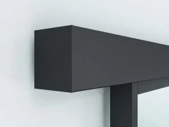 Porta De Correr De Atelier Em Aplique A205 Cm X L73 Cm Mdf Preto E Vidro Temperado Transparente - Artisto
