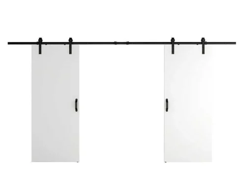 Porta De Correr Dupla Em Aplique, 2 X A205 X L83 Cm, Mdf E Pvc Branco - Varin