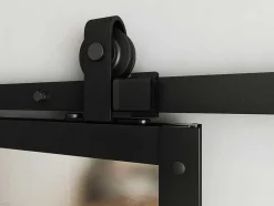 Porta De Correr Dupla Em Aplique Em Aluminio E Vidro Temperado Fosco - 2 X A205 X L83 Cm - Wilden