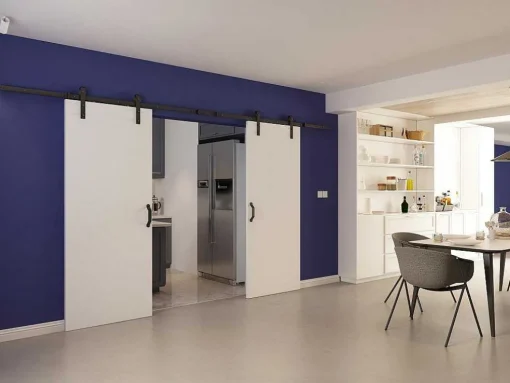 Porta De Correr Dupla Em Aplique, 2 X A205 X L83 Cm, Mdf E Pvc Branco - Varin