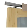 Porta De Correr Em Aplique Com 3 Vidros De A205 X C83 Cm Em Mdf Cor Madeira Natural - Acosta