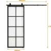 Porta De Correr Em Aplique A205 X L83 Cm Aluminio E Vidro Temperado Transparente - Wilden
