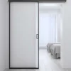 Porta De Correr Em Aplique E Vidro Temperado Fosco A205 X L 73 Cm - Linci