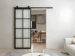 Porta De Correr Em Aplique A205 Cm X C83 Cm Em Aluminio E Vidro Temperado - Wilden
