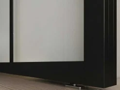 Porta De Correr Em Aplique A205 X L83 Cm Aluminio E Vidro Temperado Transparente - Wilden