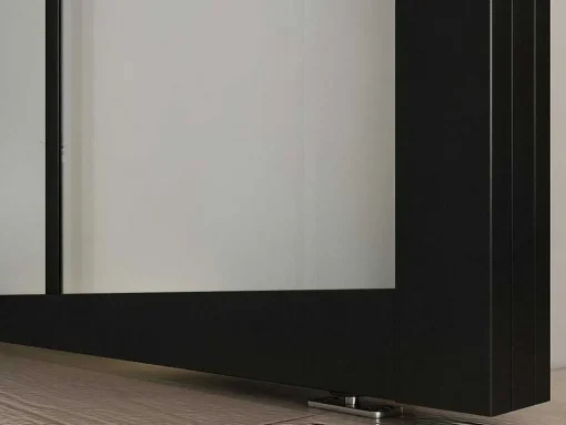 Porta De Correr Em Aplique A205 X L83 Cm Aluminio E Vidro Temperado Transparente - Wilden