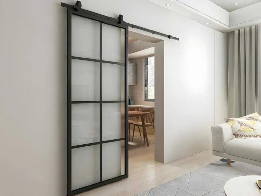 Porta De Correr Em Aplique A205 Cm X C83 Cm Em Aluminio E Vidro Temperado - Wilden