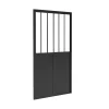 Porta De Duche De Correr Preto Mate Estilo Atelier 120 X 195 Cm - Urbanik