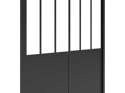 Porta De Duche De Correr Preto Mate Estilo Atelier 120 X 195 Cm - Urbanik
