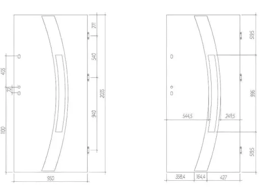 Porta De Entrada Em Aco Envidracado Com Inox De A.207 X L.100 Cm Cor Antracite Com Abertura Para A Esquerda - Trofa