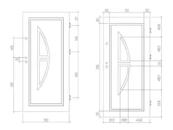 Porta De Entrada Em Aco Envidracado Com Inox De A.207 X L.100 Cm Cor Antracite Com Abertura Para A Esquerda - Covas