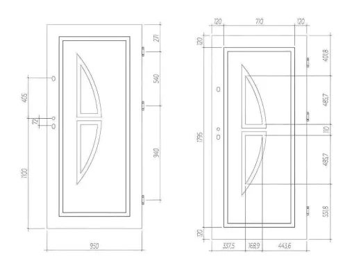 Porta De Entrada Em Aco Envidracado Com Inox De A.207 X L.100 Cm Cor Antracite Com Abertura Para A Esquerda - Covas
