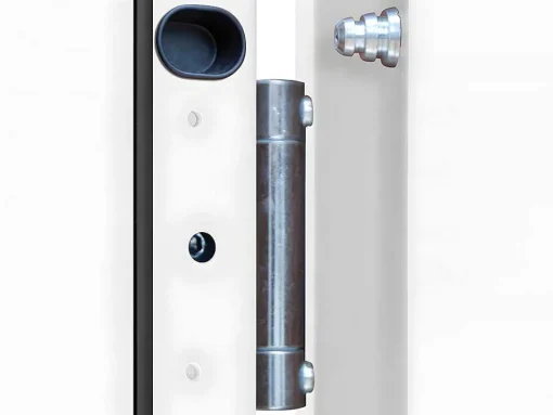 Porta De Entrada Em Aco Macico E Inox De A.207 X L.100 Cm Cor Antracite Com Abertura Para A Direita - Naxara