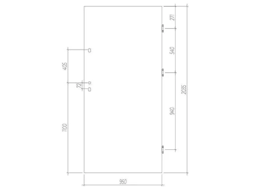 Porta De Entrada Em Aco Macico De A.207 X L.100 Cm Cor Antracite Com Abertura Para A Esquerda - Agueda