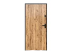 Porta De Entrada Em Aco Macico A207 X L100 Cm Efeito Carvalho, Abertura Para A Esquerda - Agueda