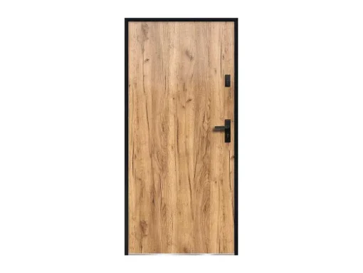 Porta De Entrada Em Aco Macico A207 X L100 Cm Efeito Carvalho, Abertura Para A Esquerda - Agueda