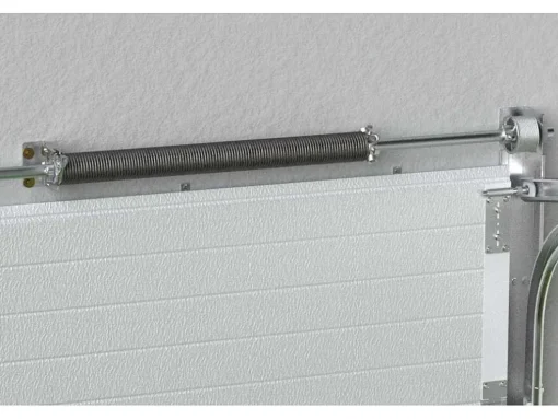 Porta De Garagem Seccionada Efeito Ranhurado Branco Motorizada - Noria