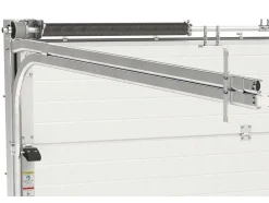 Porta De Garagem Seccionada Efeito Ranhurado Com Porta Central Antracite Com Motor Somfy - Noria