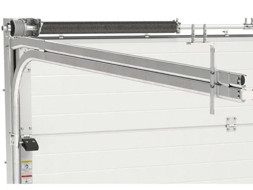 Porta De Garagem Seccionada Efeito Ranhurado Com Porta Central Antracite Com Motor Somfy - Noria