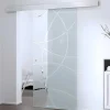 Porta Deslizante Suspensa Heidi - A 205 X C 93 Cm - Vidro Temperado