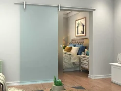 Porta Deslizante Suspensa Cleaver - A205 X C93 Cm - Vidro Temperado