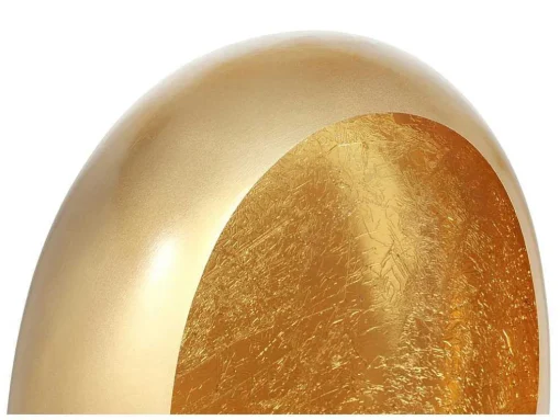 Porta-Velas Em Metal C. 26 X A.33 Cm Acabamento Latao E Folhas Douradas, Dourado - Belinni