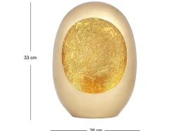 Porta-Velas Em Metal C. 26 X A.33 Cm Acabamento Latao E Folhas Douradas, Dourado - Belinni