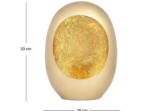 Porta-Velas Em Metal C. 26 X A.33 Cm Acabamento Latao E Folhas Douradas, Dourado - Belinni