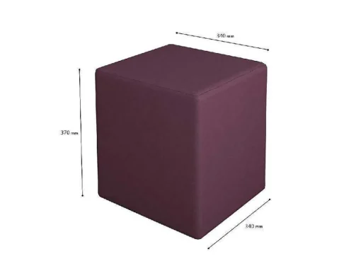 Pouf Milena, Ameixa, 34X34X37 Cm, Epikasa