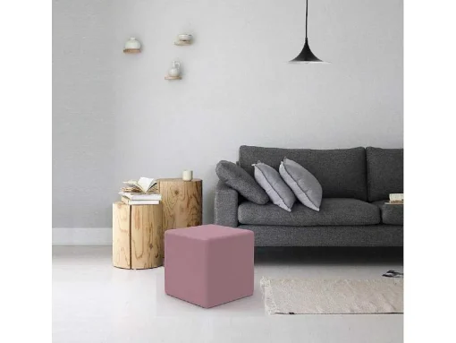 Pouf Milena, Cor-De-Rosa, 34X34X37 Cm, Epikasa