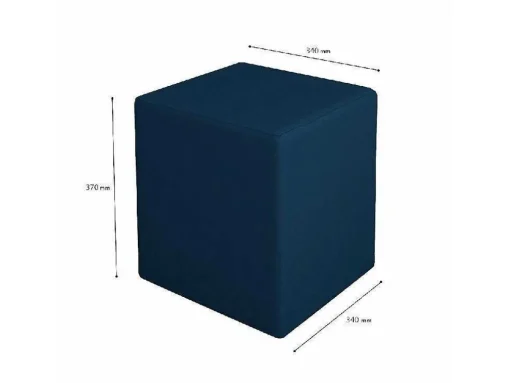Pouf Milena, Indigo, 34X34X37 Cm, Epikasa