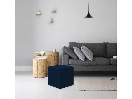 Pouf Milena, Indigo, 34X34X37 Cm, Epikasa